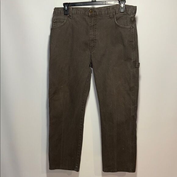 Dickies Men's Relaxed Fit Jeans - Brown - Picture 1 of 11
